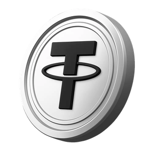 Kontoinformationsdel med ett USDT-mynt från Tether
